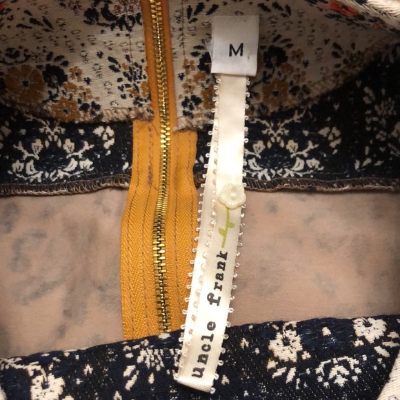 BEAUTIFUL Uncle Frank ANTHROPOLOGIE mixed media contrast leopard dress M FLAWS - Picture 7 of 13